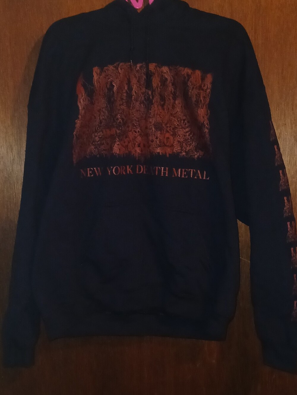 Black & Red Undeath "New York Death Metal" Graphic Band Hoodie